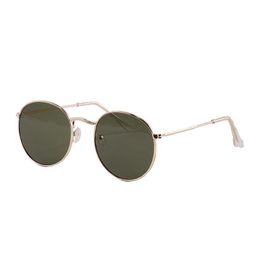 Autumn New Fashion Trend Mens and Womens Sunglasses Metal Driving Round Frame Hip Hop