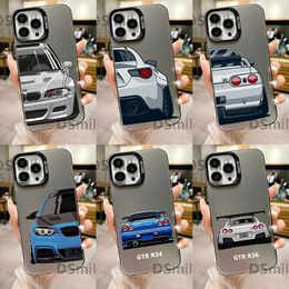 Anime car Phone Case for iPhone 15 14 13 Pro 12 11 Pro Xs X XR Max Aurora Hard PC & TPU Cases Back Cover