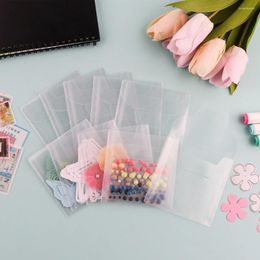 Storage Bags 10pcs/set Clear Stamp & Die Resealable Plastic Envelopes For Cutting Dies Stencil Crafts Organiser Holder Pockets