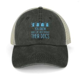 Ball Caps You Know What I Like About People? Their Dogs - Funny Dog Lovers Cowboy Hat Snap Back Sun Baseball For Men Women's