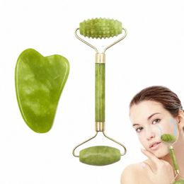 jade Ste Facial Massage Roller For Face Eye Face Neck Natural Massager Gua Scraper Thin Face Lift Beauty Slimming Roller f9cE#