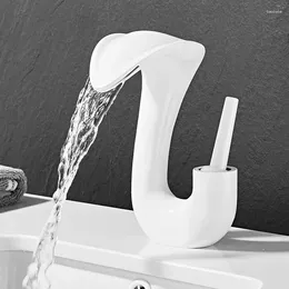 Bathroom Sink Faucets Household Copper Basin White/Black/Chrome/Gold Cold And Water Faucet Wash