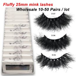Eyelashes RED SIREN 1050 Pairs Fluffy 25mm Mink Eyelashes Wholesale Mink Lashes With Box Thick Long Fake Eyelasehs Make Up Eyelash Bulk