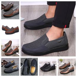 GAI comfortable Men Shoe Black Shoes Round Toe party Outdoor banquet Classic suit Men Business heel designers Shoes sizes EUR 38-50 soft