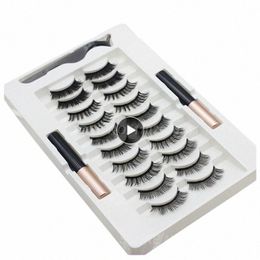 1/2pcs Magnetic Eyeles Kit With Eyeliner Natural Thick Lg Eye Les Extensi Reusable False Eyeles Makeup Tool TSLM1 f8uA#