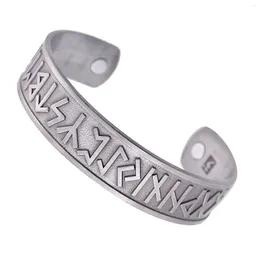 Charm Bracelets Nordic Rune Bracelet Bangle For Men Women Wristband Handmade Jewelry
