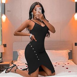 Casual Dresses Women Solid Backless Sexy Shinny Slim Bodycon Elegant Sleeveless Hollow Out Summer Night Club Party Long Dress Woman