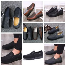 GAI comfort Men Shoes Black Shoes Round Toes party Outdoor banquet suit Men Business heel designer Shoe EUR 38-50 soft