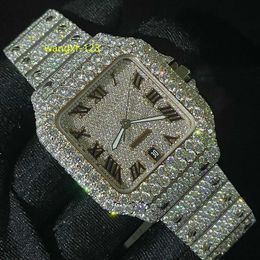 Custom Iced Out Watch Moissanite Diamond Wrist Watch Automatic Watch For Men Luxury Watch Free Shipping