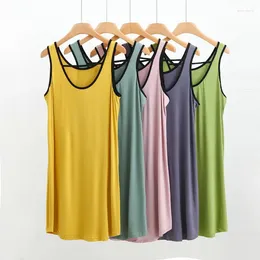 Casual Dresses Summer Sleeveless Dress Deep V Backless Solid Colour A-Line Sundress Elastic Causal Thin Tank All Match Plus Size