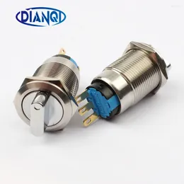 Smart Home Control 19mm Metal Rotary Push Button Brass 2 Position Selector Switch Press 1NO 1NC Rotate Rotation 19XN.2D.KB
