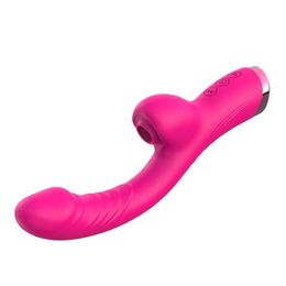 Hip suction vibrator with 10 frequency strong vibration dual head masturbation vibrator female adult sexual sex toys products 231129