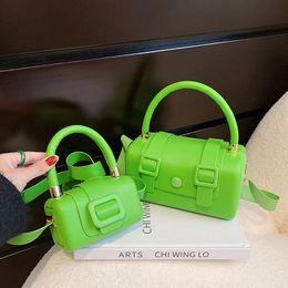 High Quality PU Shoulder Bag Brand Candy Colour Hand Bags for Women Jelly Purses and Handbags Designer Crossbody Bag Cute Satchel 240311