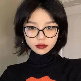 Sunglasses Frames Korean Cat Eye Glasses Frame Women Lovely Ins No Makeup Plain Men Eyewear Cute Decorative Computer