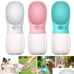 Dog Bowls Feeders Pet Water Bottle For Small Large Dogs 350Ml Travel Puppy Cat Drinking Bowl Outdoor Dispenser Feeder Pets Supplier Pr Otsr8