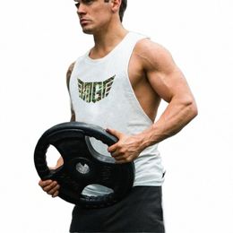 muscleguys Brand Gyms Tank Tops Mens Undershirt Open Side Bodybuilding Men Fitn Exercise Vest Workout Sleevel Shirt 69OR#