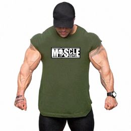 new Men Tank top Gym Workout Fitn Bodybuilding sleevel shirt Male Cott clothing Casual Singlet vest Undershirt q2kO#
