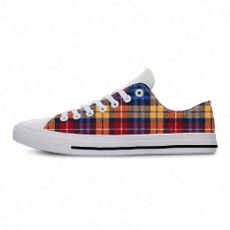 Shoes Scottish Clan Buchanan Tartan Plaid Fashion Funny Casual Cloth Shoes Low Top Breathable Lightweight 3D Print Men Women Sneakers