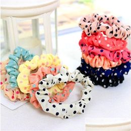 Hair Bun Maker 10Pcs/Lots Girl Elastic Band Ponytail Holder Accessories Styling Braiding Tools Headwear Rope Scrunchy For Drop Deliver Dhw6X