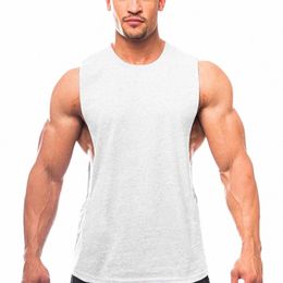 tank Tops Vest Gym Mens Muscle Sleevel Slim Fit T Shirt Undershirt Vest Bodybuilding Crew Neck High Quality b7mg#