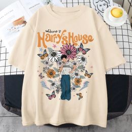 Harrys House Women T-shirts Cotton Summer Manga Graphic Short Sleeve Tee Soft Originality Slice of Life