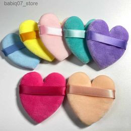 Sponges Applicators Cotton 1 heart-shaped powder puff cosmetic soft cotton flour puff mini facial makeup sponge velvet makeup puff tool washable Q240325