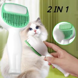 Grooming Cat Grooming Brush Pet Hair Removal Comb for Cat Dog Long Hair Short Hair Cleaning Comb 2 in 1 Cat Trimming Brush Pet Supplies