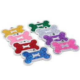 Tags New 20 Pcs Personalised Bone Dog ID Tag Engraved Pet ID Name Puppy Dog Tag Pendant Collar Puppy Collar Dog Pendant Accessories