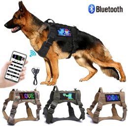 Harnesses Tactical Dog Harnesses Pet Training Vest for Small Big Hunting Adjustable Wear LED Bluetooth Sign Pet Training Vest Pet Supplies