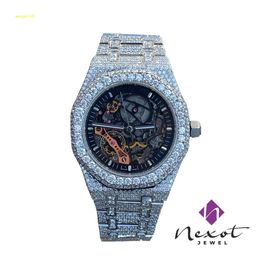 Iced Out hochwertige Uhr Gold Sier Original Hip Hop Herren Moissanit Diamant Armbanduhr