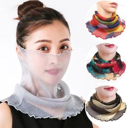 Scarves Fashion Face Cover Masks Chiffon Neck Collar Scarf Women Thin Bib Sunscreen Pullover Spring Summer Mesh