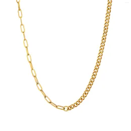 Chains Curb Chain And Paperclip Link Necklace For Woemen Chic Layering Wholesale Jewelry