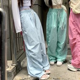 Y2k Solid Baggy Wide Leg Pants For Women Fashion Casual Womens Loose Cargo 2024 Spring Female Street Jogger Trousers 240309