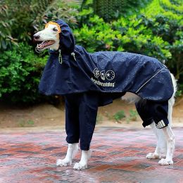 Raincoats Pet Dog Raincoat Jumpsuit for Medium Large Dogs Outdoor Waterproof Clothes Hooded Jumpsuit Overalls Dogs Rain Cloak