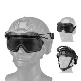 Eyewears Tactical Windproof Anti Fog Multidimensional Goggles Military Airsoft Eye Protection Wargame Cycling 2 Modes For Fast Helmet