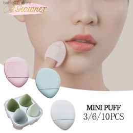 Sponges Applicators Cotton Mini powder puff makeup sponge facial concealer basic makeup air cushion makeup sponge finger powder puff detailed makeup tools Q240325