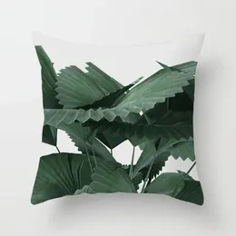 Pillow Hidden Zipper Pillowcase Luxurious Leaf Print Cover Soft Durable Decorative Case Easy To Clean Maintain Stylish