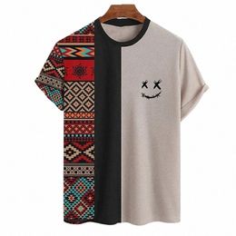 vintage Striped Shirt Men's T-shirt Summer Casual Short Sleeve Tees Simple Style Pullover Unisex Oversized Sweatshirt Loose Tops t7Ry#