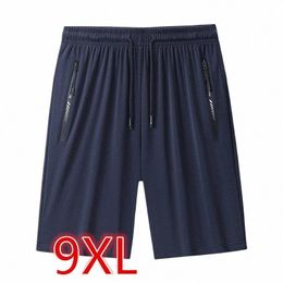 Homens Sweatpants Plus Size L-9XL Masculino Solto Cintura Elástica Casual Esporte Shorts Calças Correndo Calças Fitn Curto Homme X90t #