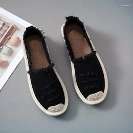 Casual Shoes Comemore 2024 Ladies Flats Comfort Slip On Lazy Female Fashion Woman Flat Canvas Shoe Summer Loafers Espadrilles