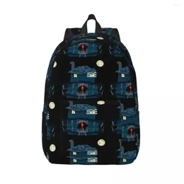 Backpack Monster House At Night Woman Small Backpacks Boys Girls Bookbag Fashion Shoulder Bag Portability Laptop Rucksack School Bags