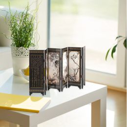 Dividers Mini Chinese Panel Screen Decorative Ornaments Miniture Decoration Room Divider Folding Screen Decoration Chinese Panel Screen