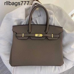 Genuine Leather Bk Luxurys Handbag Top Bag Fashionable and Popular Litchi Grain Classic High-class High-capacity Single-shoulder Diagonal Portable 716F