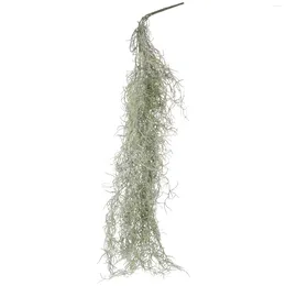 Decorative Flowers Hanging Vine Simulated Moss Dried Green For Planters Plastic Landscape Decor