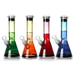 Phoenix Glass Beaker Bong With Ice Catcher Bongs Smoking Water Pipes Heady Glass Hookah Shisha Waterpipes 10'' Mixed Colors Smoking Bongs