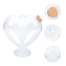 Vases Glass Bottles Wishing Desktop Gift Empty Container Heart Jars Shaped Containers Lids Decorative Landscape Child