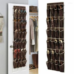 Storage Bags 24 Pocket Over The Door Shoe Organizer Rack Hanging Space Saver Hanger