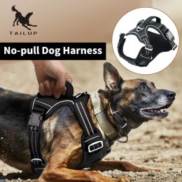 Harnesses TAILUP No Pull Adjustable Pet Dog Harness No Choke Easy Control Handle Reflective Pet Harness Vest For Large Medium Dogs Train