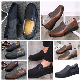 sneakers Shoes GAI Casual Men Single Business Round Toe Shoe Soft Sole Slipper Flat Classic comfortable Leather shoe Breathable size EUR 38-50