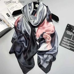 Bandanas Durag Scarves RUNMEIFA 2020 Luxury Brand New Summer Women Silk Scarf Beach Hijab Shawls and Wraps Female Foulard Free Shipping Y240325